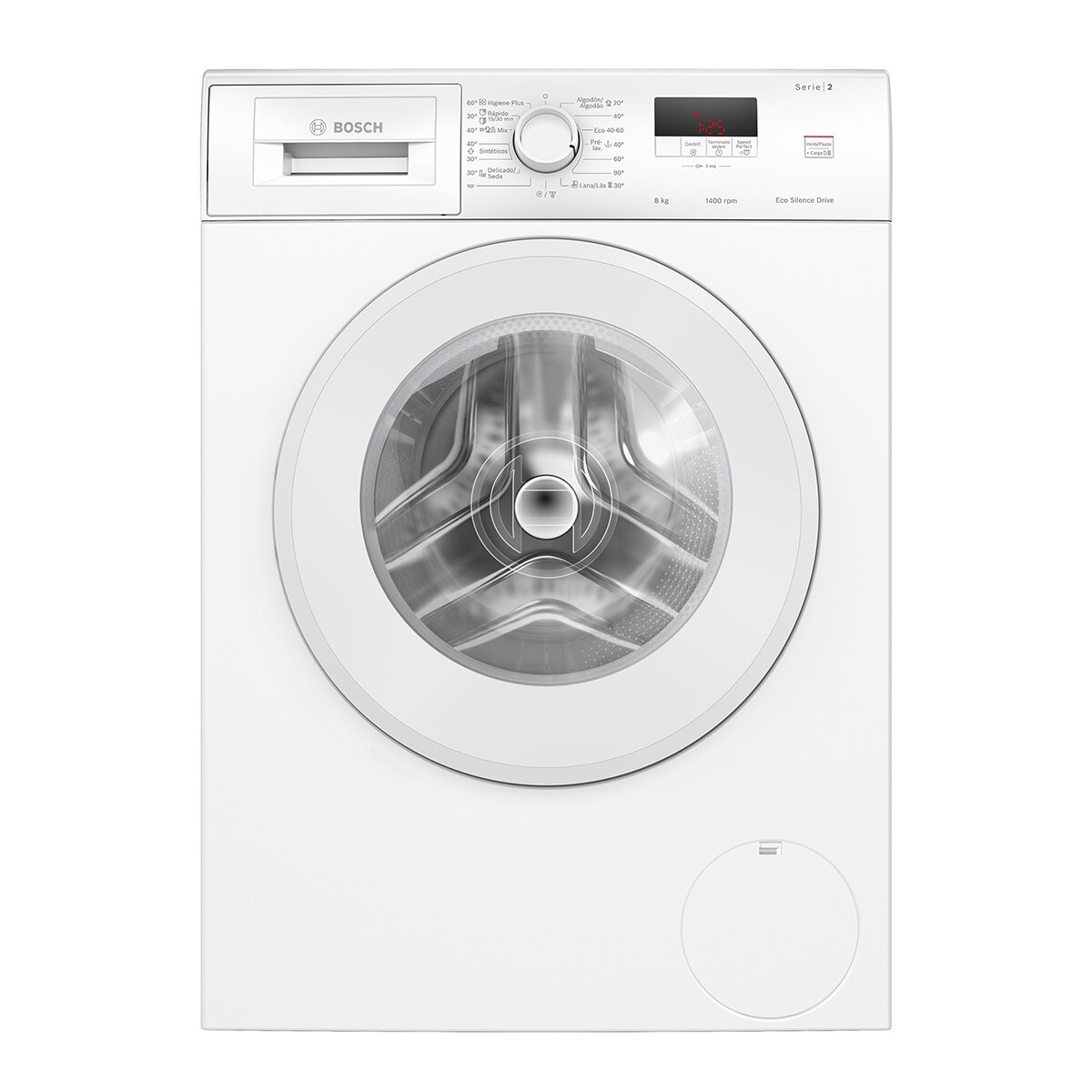 Imagem 0 de Máquina de Lavar Roupa Bosch Serie 2 WGE03400EP Carga Frontal de 8 kg e 1400 rpm - Branco