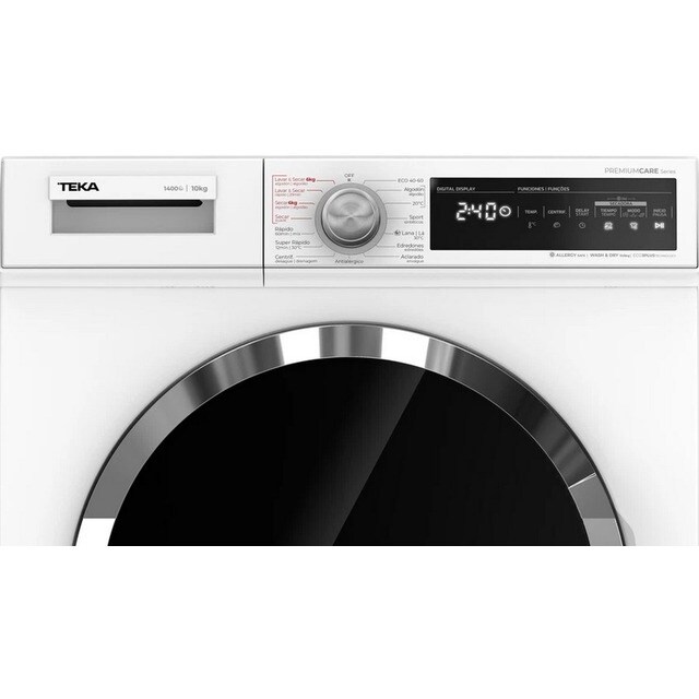 Máquina de Lavar e Secar Roupa Teka WDT 71041 WH com 15 Programas, Carga Frontal de Condensação, de 10/6 Kg e de 1400 rpm - Branco Branco-6