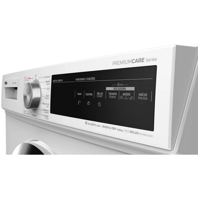 Máquina de Lavar e Secar Roupa Teka WDT 71041 WH com 15 Programas, Carga Frontal de Condensação, de 10/6 Kg e de 1400 rpm - Branco Branco-8