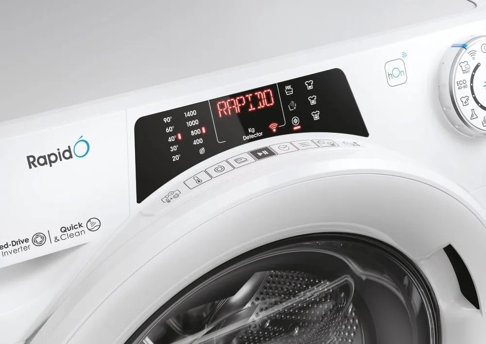 Máquina de Lavar Roupa Candy RO496DWM7/1-S RapidÓ Carga Frontal de 9 Kg e 1400 rpm - Branco Branco-8
