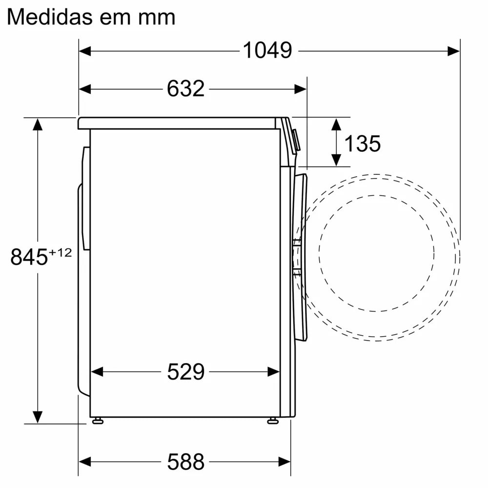 Máquina de Lavar Roupa Siemens iQ500 WG44G2Z1EP Carga Frontal de 9 kg e 1400 rpm - Branco Branco-7