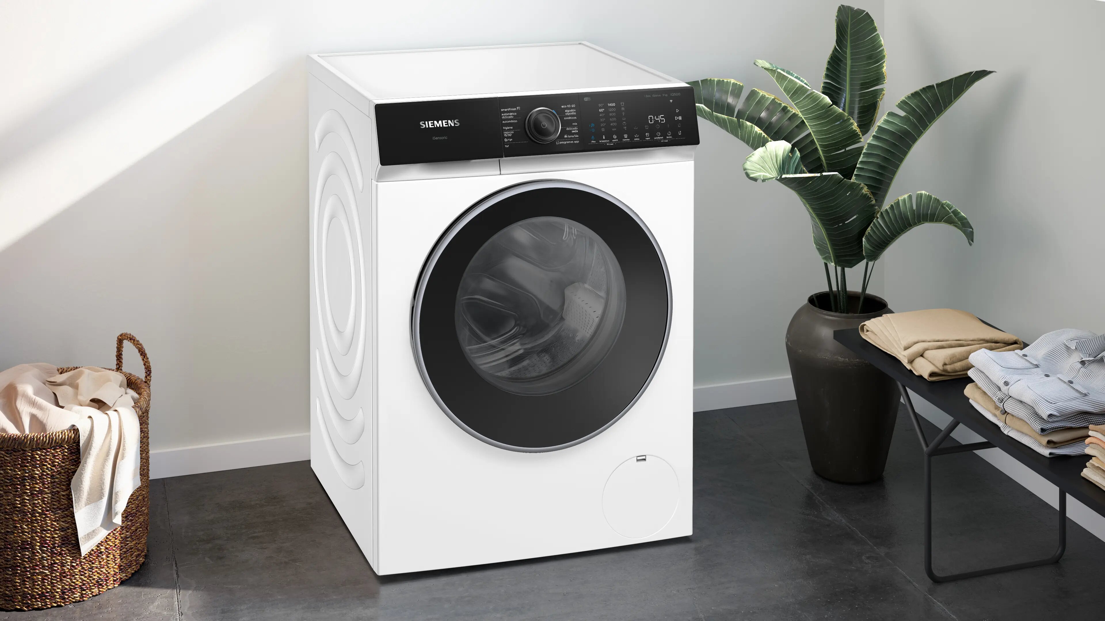 Máquina de Lavar Roupa Siemens iQ500 WG44H2A0ES Carga Frontal, Home Connect, i-Dos de 9 Kg e de 1400 rpm - Branco Branco-7