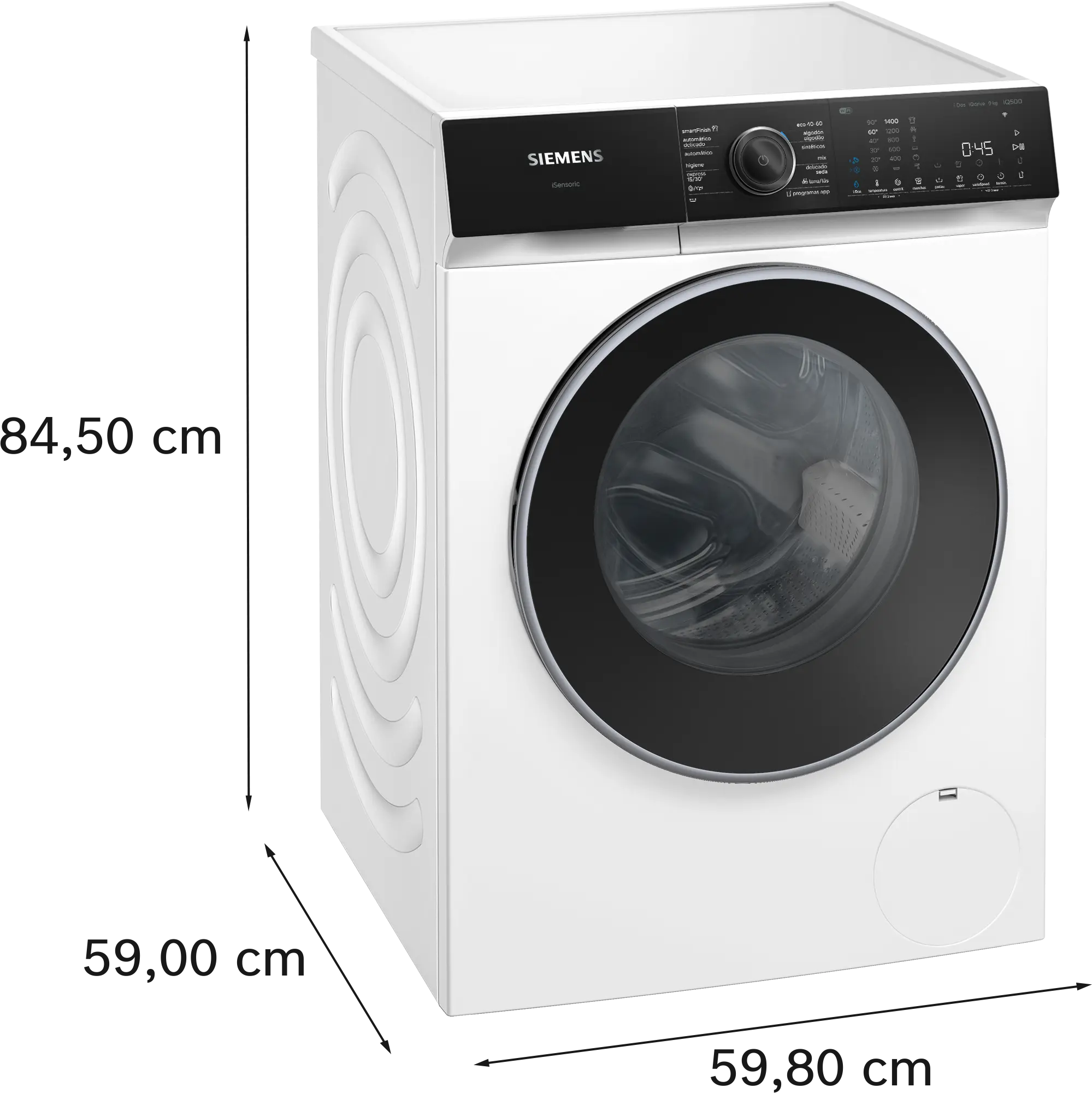 Máquina de Lavar Roupa Siemens iQ500 WG44H2A0ES Carga Frontal, Home Connect, i-Dos de 9 Kg e de 1400 rpm - Branco Branco-8