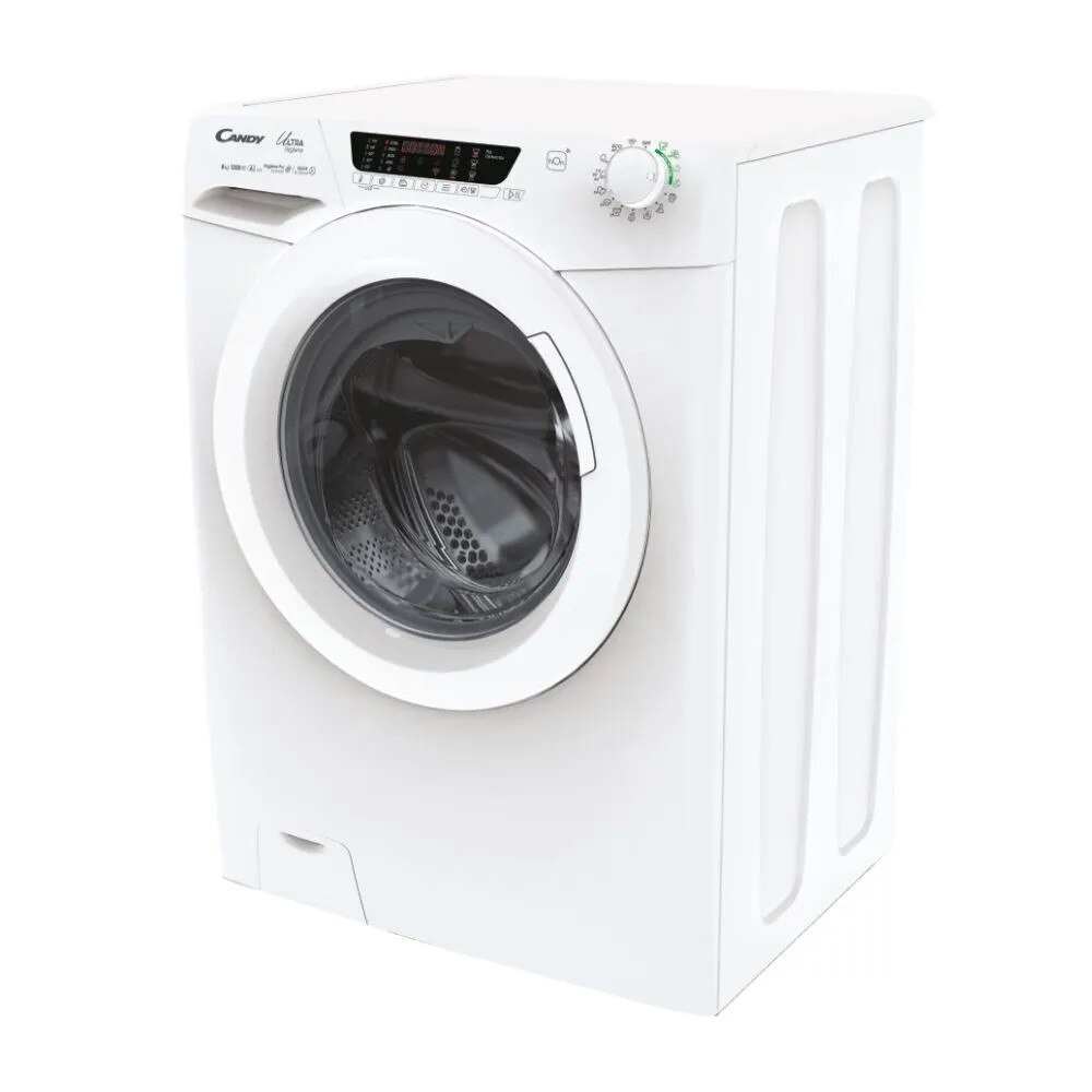Máquina de Lavar Roupa Candy HE 1284TWM6/1-S Carga Frontal, Ultra Higiene, de 8 Kg e de 1200 rpm - Branco Branco-2