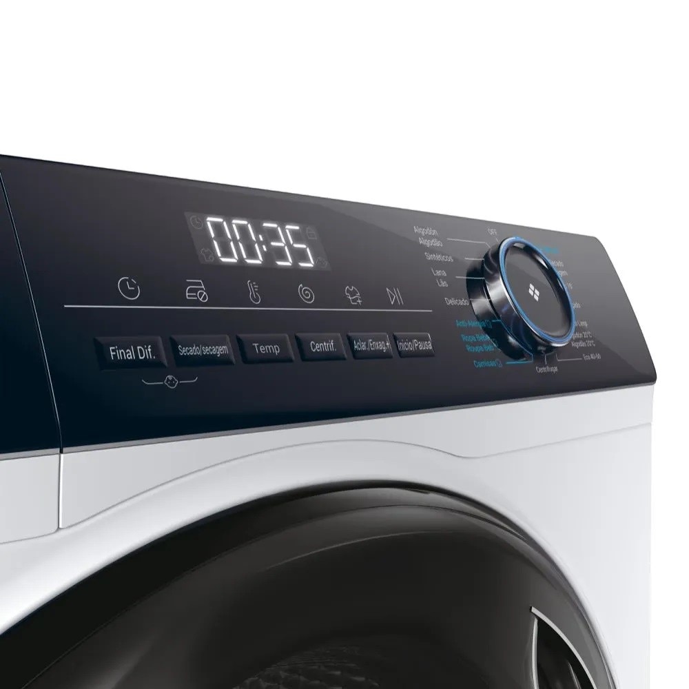Máquina de Lavar e Secar Roupa Haier HWD100BP14939-I Motor Inverter, de 10/6 Kg e de 1400 rpm - Branco Branco-5