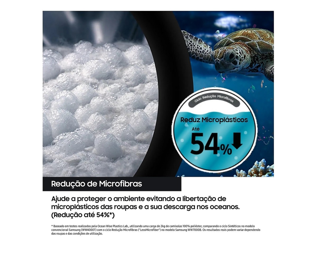 Máquina de Lavar e Secar Roupa Samsung WD11DG5B15BEEP Carga frontal, AI Eco Bubble e de 11/6kg - Branco Branco-5