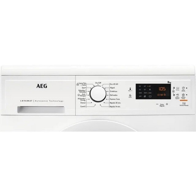 Máquina de Lavar Roupa AEG LFA5I82WRE Garga Frontal, Motor Inverter, de 8 Kg e de 1200 rpm - Branco Branco-2