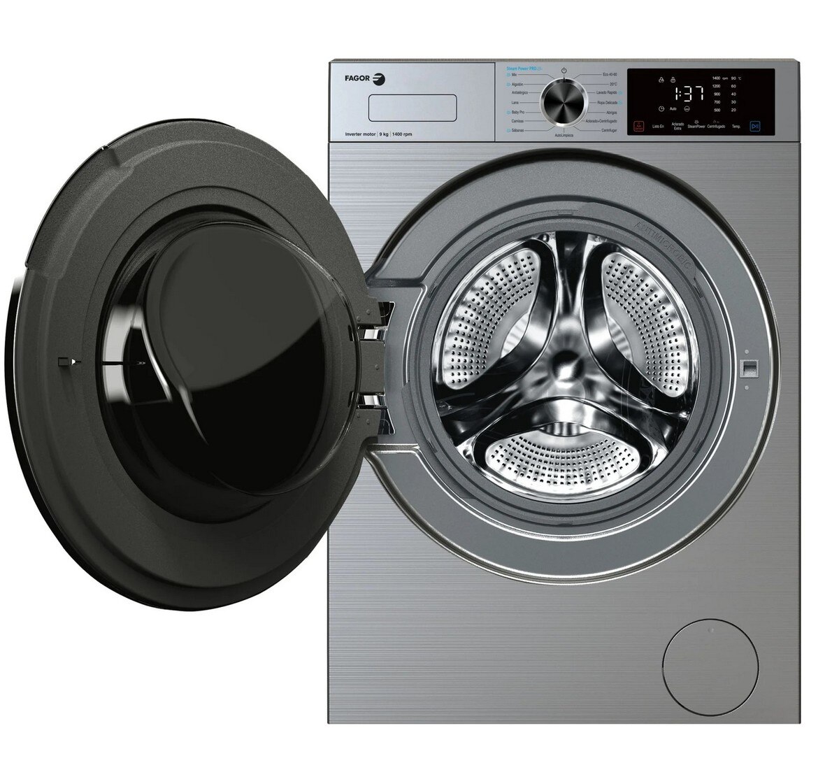 Máquina de Lavar Roupa Fagor 5FE-9714X de 9 Kg e 1400 rpm - Inox Aço Inoxidável Anti-Impressões Digitais-2