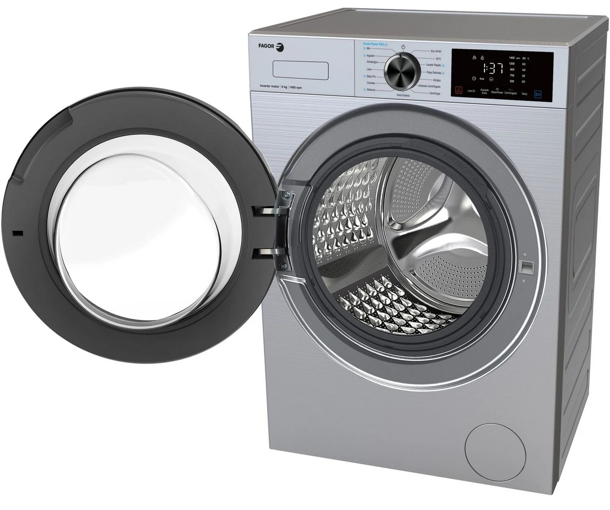 Máquina de Lavar Roupa Fagor 5FE-9714X de 9 Kg e 1400 rpm - Inox Aço Inoxidável Anti-Impressões Digitais-4