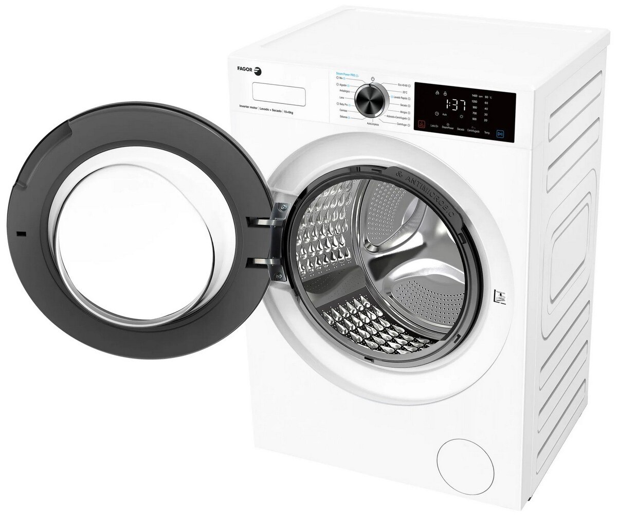Máquina de Lavar e Secar Roupa Fagor 5FS-106714 de 10 Kg e 1400 rpm - Branco Branco-4