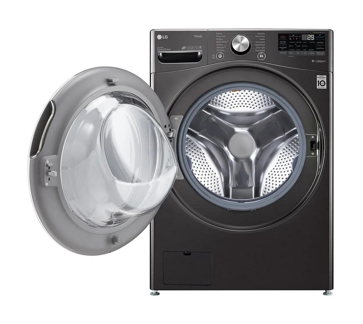 Máquina de Lavar Roupa LG F0P3CYV2E, AI DD™, TurboWash 360? e Vapor Steam™, de 20 Kg e de 1000 rpm - Black Steel 2