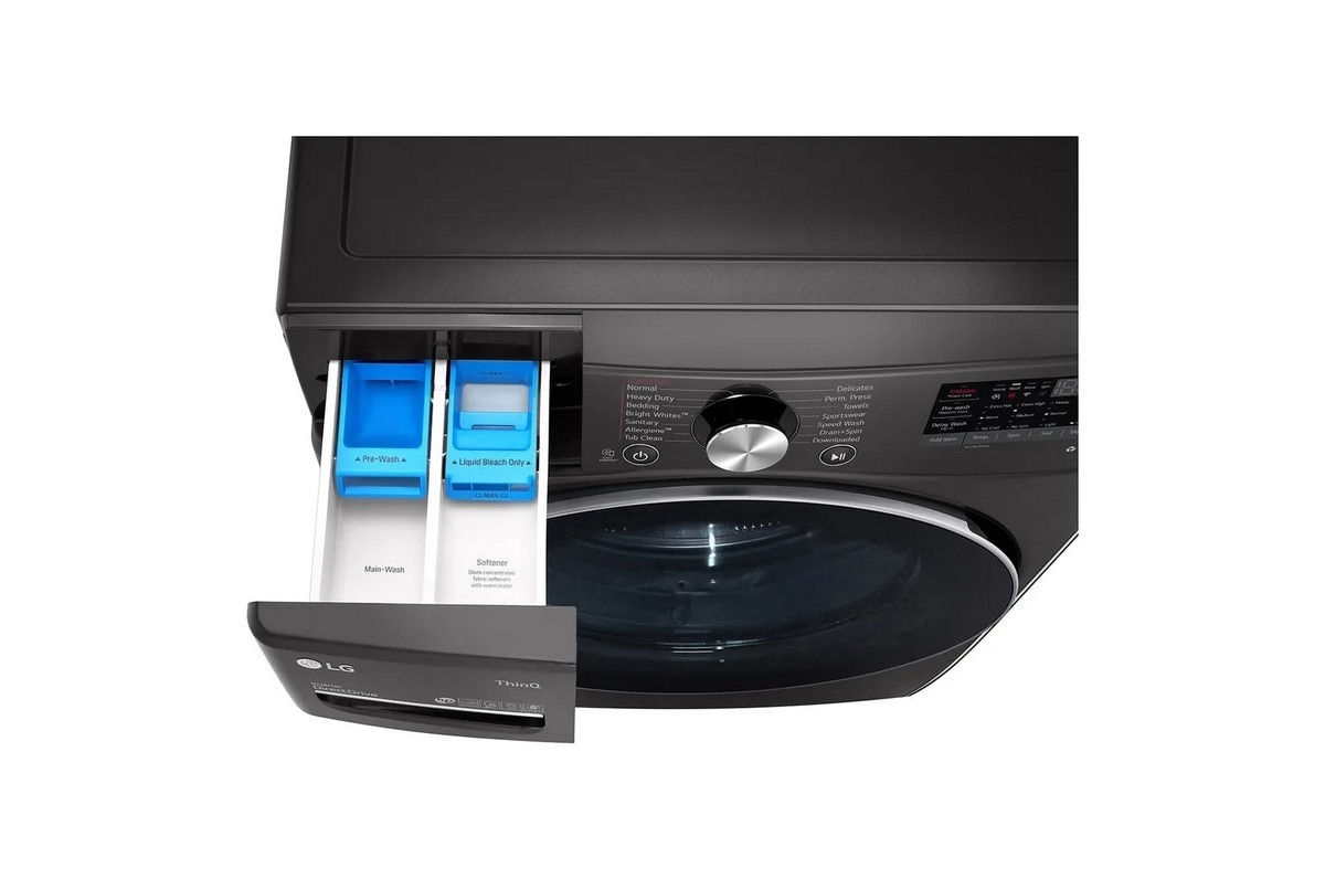 Máquina de Lavar Roupa LG F0P3CYV2E, AI DD™, TurboWash 360? e Vapor Steam™, de 20 Kg e de 1000 rpm - Black Steel 6