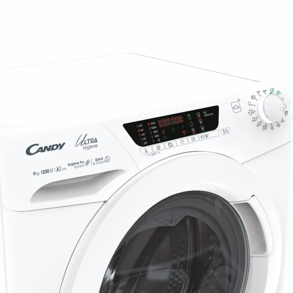 Máquina de Lavar Roupa Candy HE 1294TWM6/1-S Ultra Higiene, Carga Frontal de 9 Kg e de 1200 rpm - Branco Branco-3