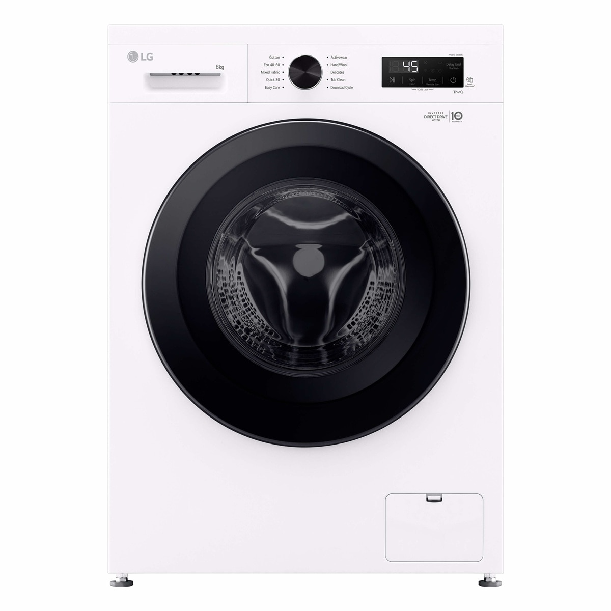 Imagem 0 de Máquina de Lavar Roupa LG F4X1008NWK Inverter Direct Drive, 6 Motion  DD, Carga Frontal, de 8 Kg e de 1400 rpm - Essence White