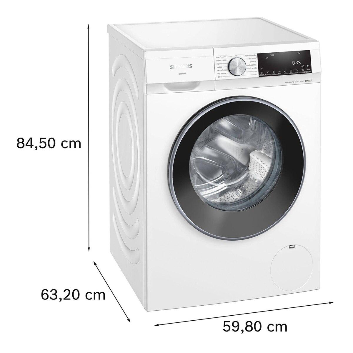 Máquina da Lavar Roupa Siemens WG54G2Z1ES Carga Frontal, de 10 Kg e de 1400 rpm - Branco Branco-2