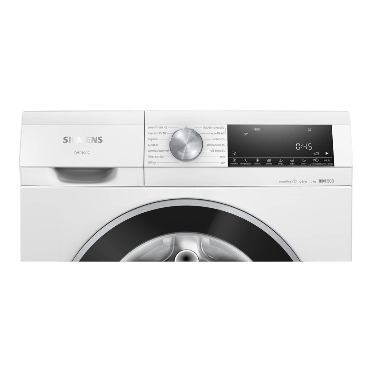Máquina da Lavar Roupa Siemens WG54G2Z1ES Carga Frontal, de 10 Kg e de 1400 rpm - Branco Branco-3