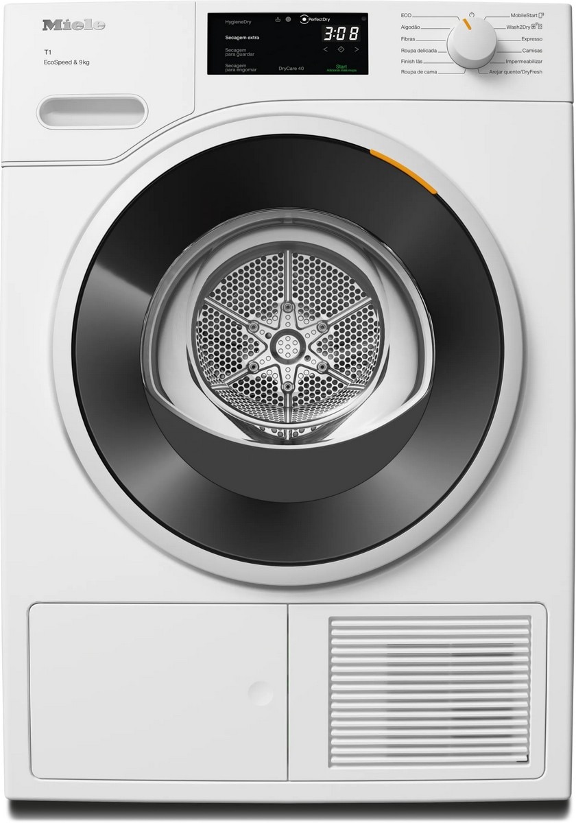 Imagem 0 de Máquina de Secar Roupa Miele TWD 640 WP EcoSpeed&9kg de 9 kg, DirectSensor, DryCare 40, HygieneDry e Miele@home - Branco