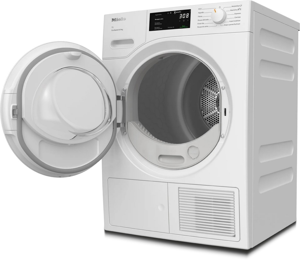 Máquina de Secar Roupa Miele TWD 640 WP EcoSpeed&9kg de 9 kg, DirectSensor, DryCare 40, HygieneDry e Miele@home - Branco Branco-2