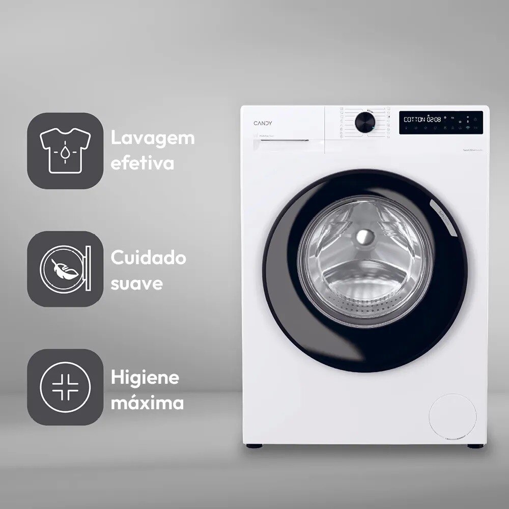 Máquina de Lavar Roupa Candy ProWash 500 BR 411BL9-S Carga Frontal, de 11 Kg e 1400 rpm - Branco Branco-2