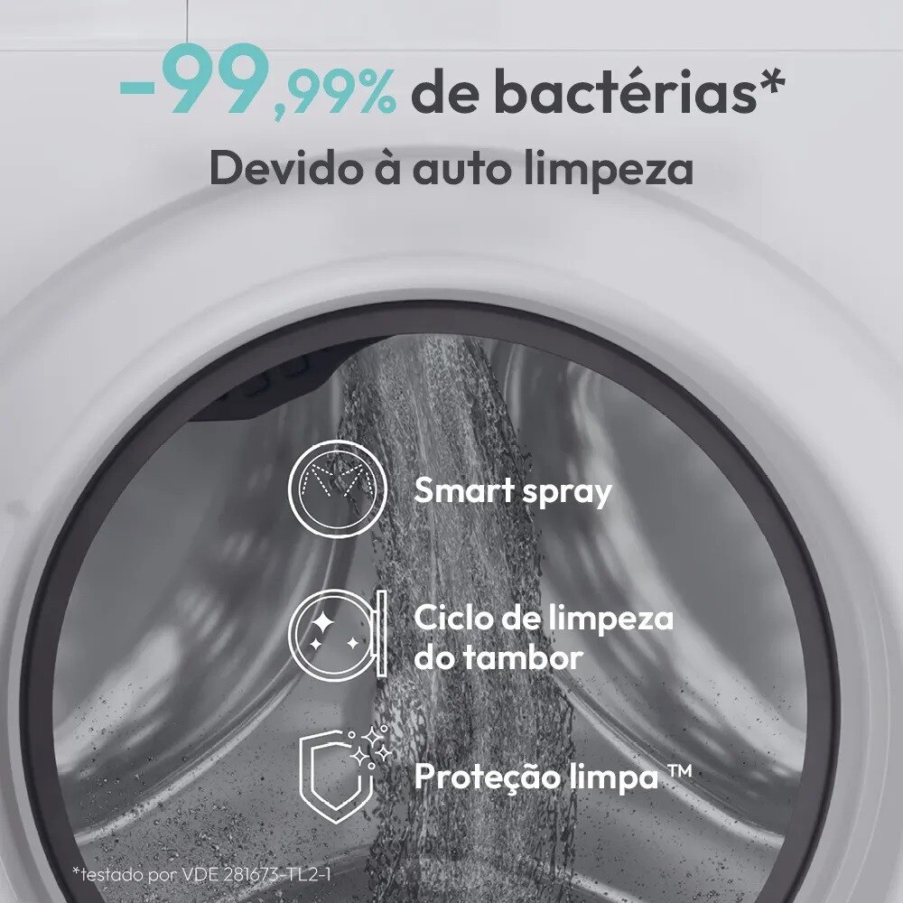Máquina de Lavar Roupa Candy ProWash 500 BR 411BL9-S Carga Frontal, de 11 Kg e 1400 rpm - Branco Branco-5