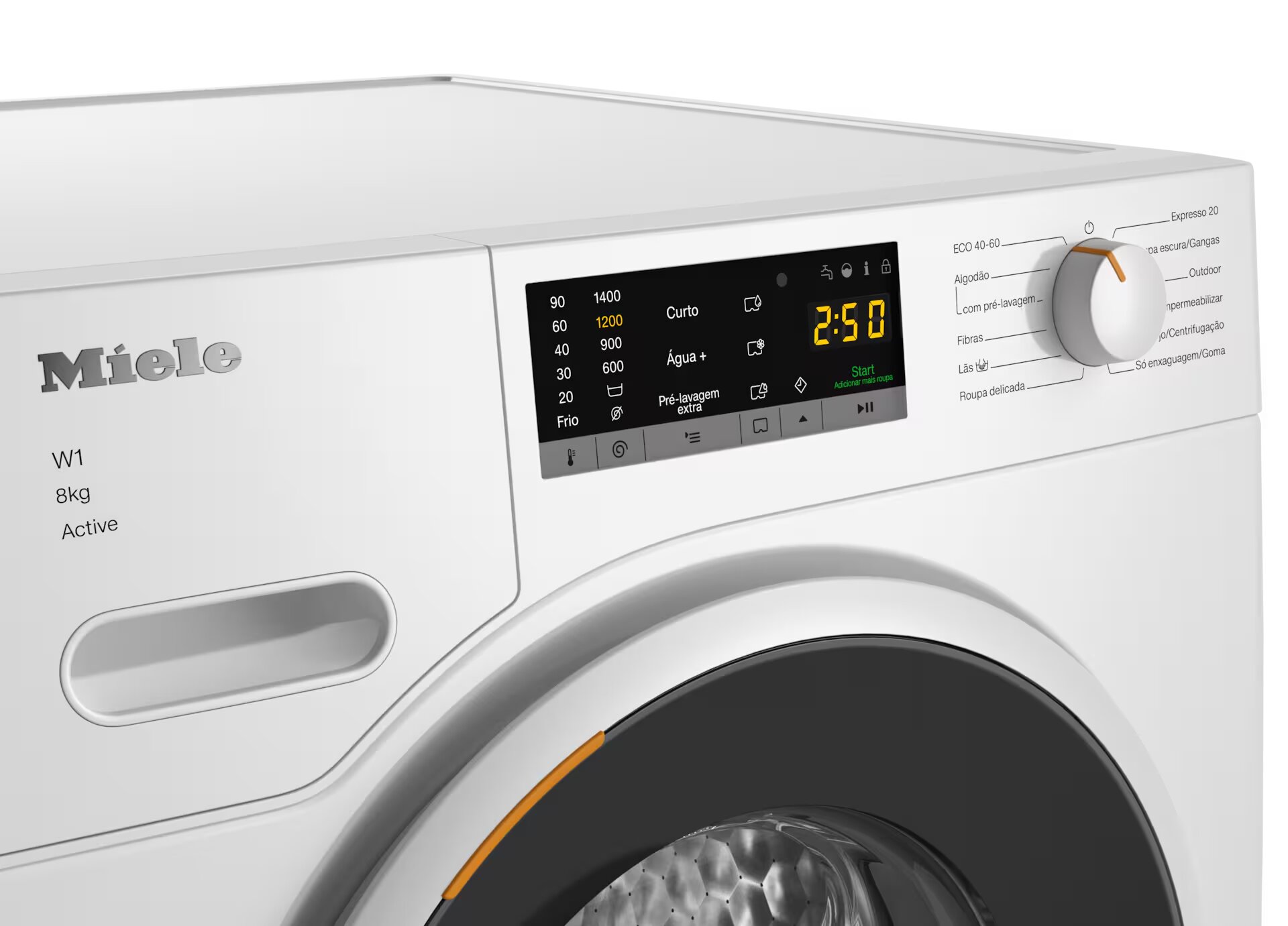 Máquina de Lavar Roupa Miele WWA120 WCS Carga Frontal, CapDosing, AddLoad, de 8 kg e 1400 rpm - Branco 3