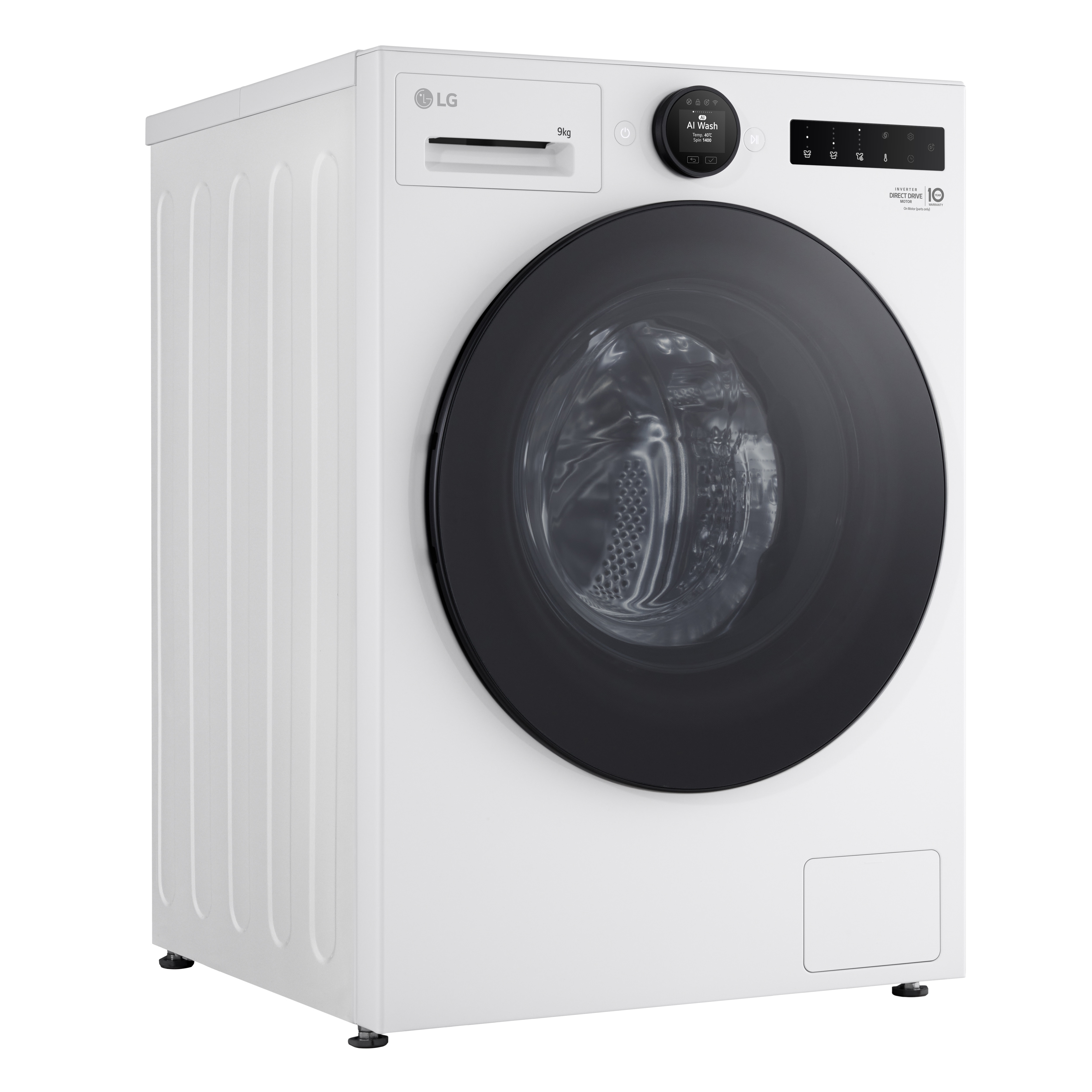 Máquina de Lavar Roupa LG F4X9009TWCE Série 900, AI Direct Drive, TurboWash 360º de 9 kg e 1400 rpm - Branco Branco-7