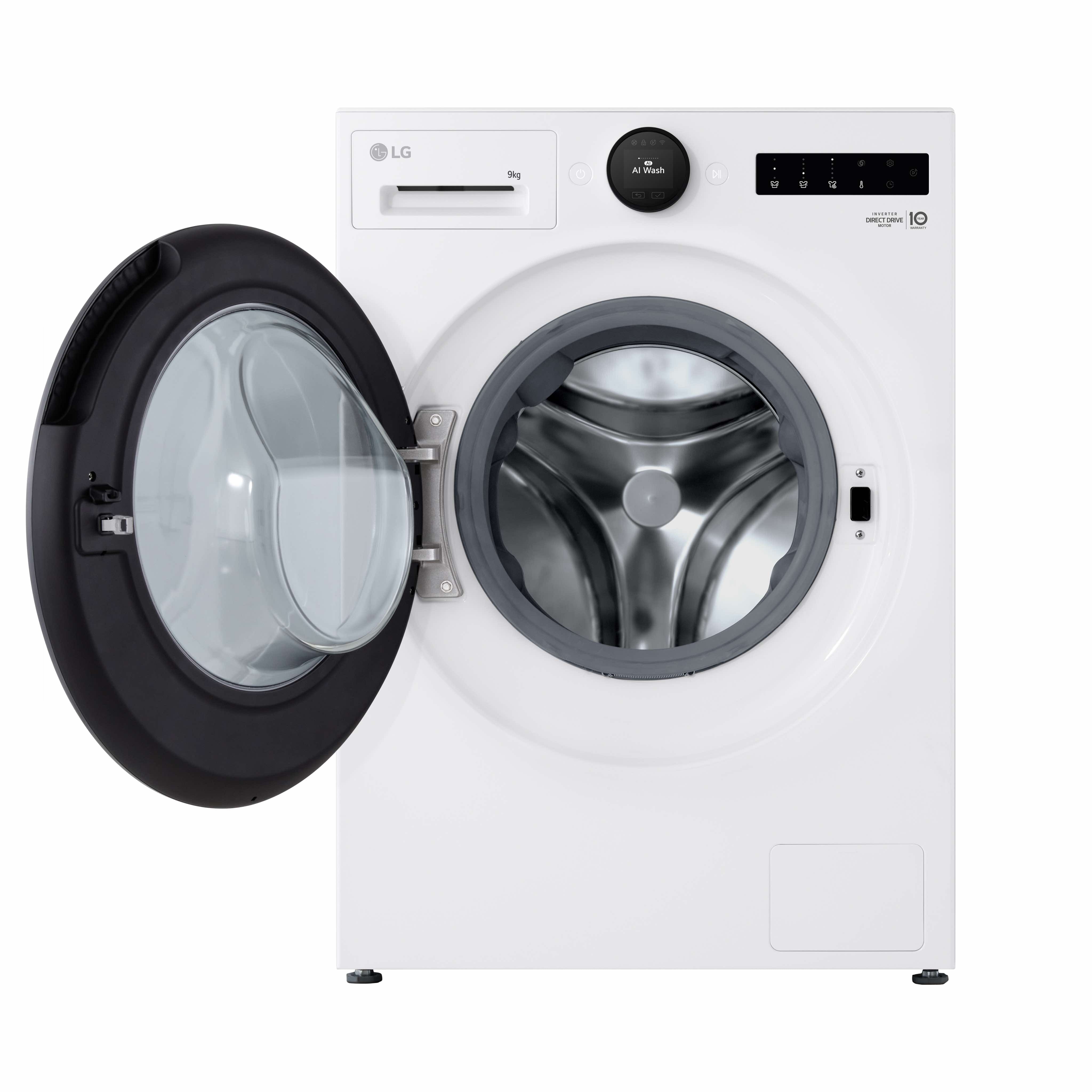 Máquina de Lavar Roupa LG F4X7009TWB Carga Frontal, AI DD, Steam, TurboWash 360, de 9 Kg e 1400 rpm - Essence White Branco-2