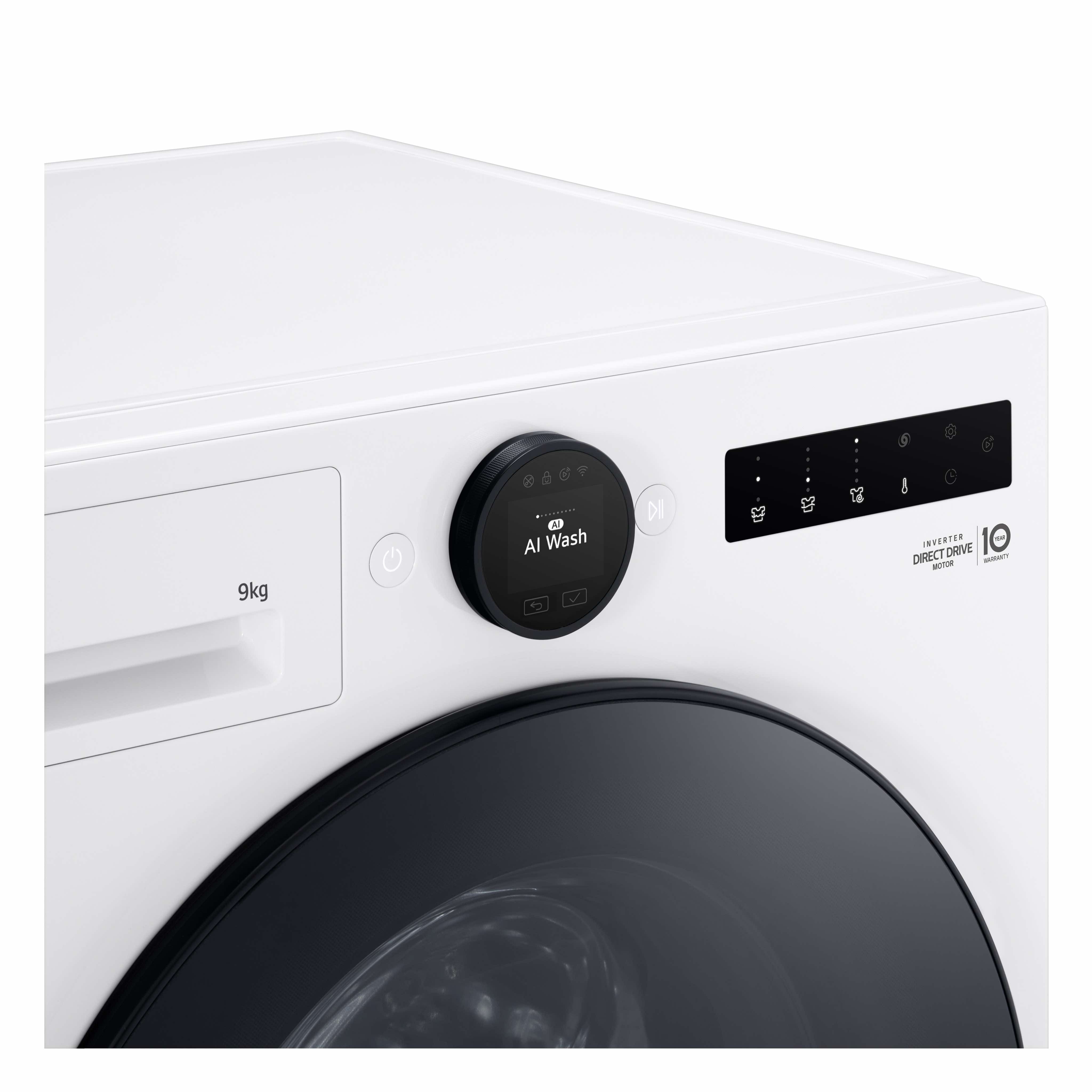 Máquina de Lavar Roupa LG F4X7009TWB Carga Frontal, AI DD, Steam, TurboWash 360, de 9 Kg e 1400 rpm - Essence White Branco-4