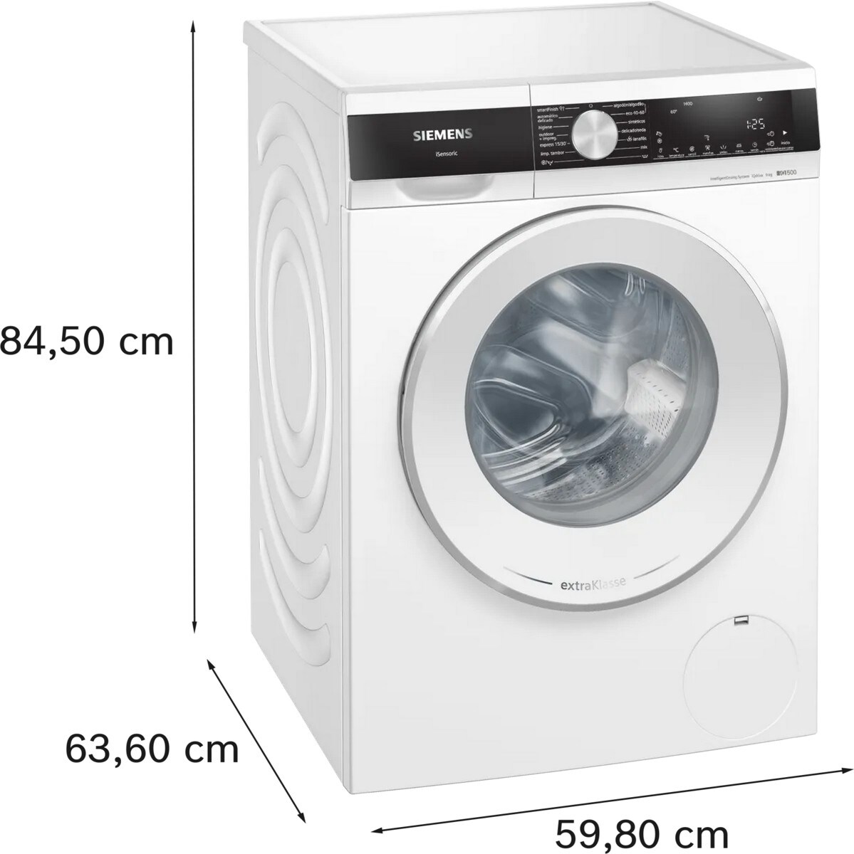 Máquina de Lavar Roupa Siemens iQ500 WG44G2F2EP i-Dos, Carga Frontal de 9 Kg e 1400 rpm - Branco Branco-2