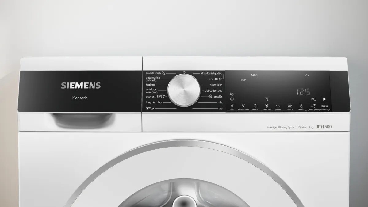 Máquina de Lavar Roupa Siemens iQ500 WG44G2F2EP i-Dos, Carga Frontal de 9 Kg e 1400 rpm - Branco Branco-3
