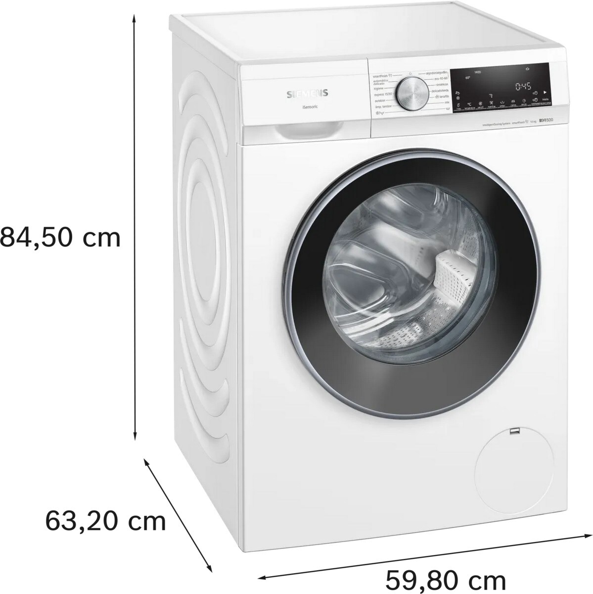 Máquina de Lavar Roupa Siemens iQ500 WG54G2F1EP Carga Frontal, de 10 kg e 1400 rpm - Branco Branco-2