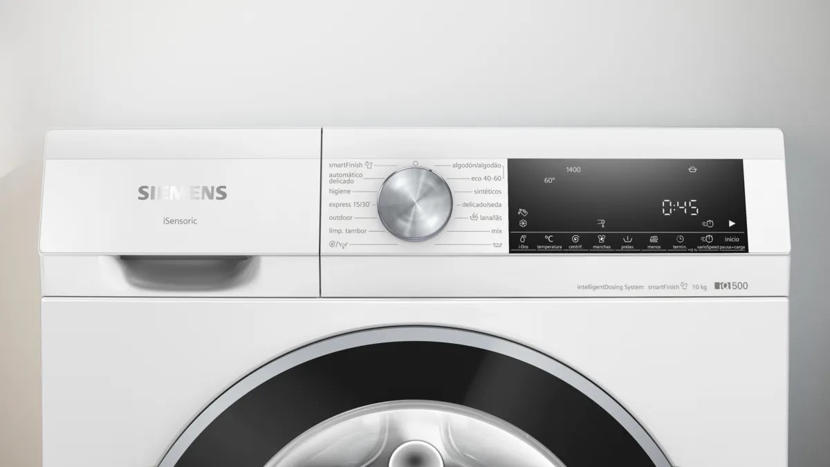 Máquina de Lavar Roupa Siemens iQ500 WG54G2F1EP Carga Frontal, de 10 kg e 1400 rpm - Branco Branco-3