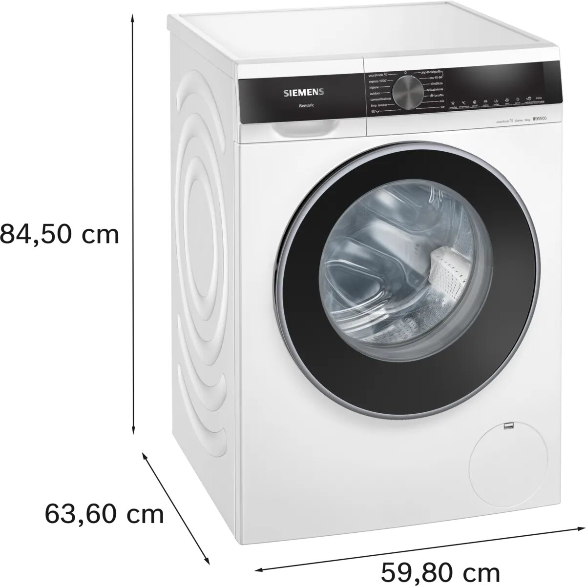Máquina de Lavar Roupa Siemens iQ500 WG56G2Z1ES Carga Frontal, SmartFinish, WaterPerfect Plus, iQdrive? de 10 Kg e 1600 rpm - Branco Branco-2