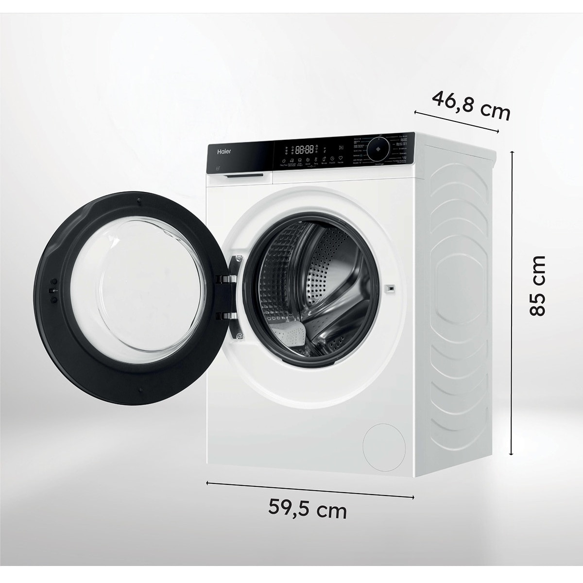 Máquina de Lavar Roupa Haier Série X5 - HW80-BP14357TUIB Motor Inverter de 8 kg e 1400 rpm - Branco Branco-2