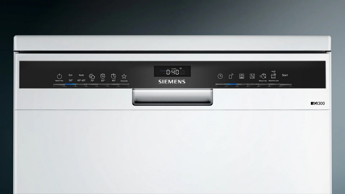 Máquina de Lavar Loiça Siemens iQ300 SN23EW03ME 3º Tabuleiro, de 14 Conjuntos e de 60 cm - Branco Branco-2