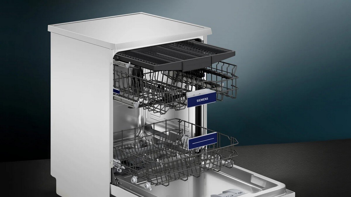 Máquina de Lavar Loiça Siemens iQ300 SN23EW03ME 3º Tabuleiro, de 14 Conjuntos e de 60 cm - Branco Branco-4