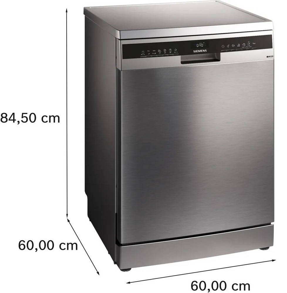 Máquina de Lavar Loiça Siemens iQ500 SN25ZI08CE 3º Cesto, aquaStop Home Connect de 14 Conjuntos e 60 cm - Inox Lacado Aço Inoxidável Anti-Impressões Digitais-3