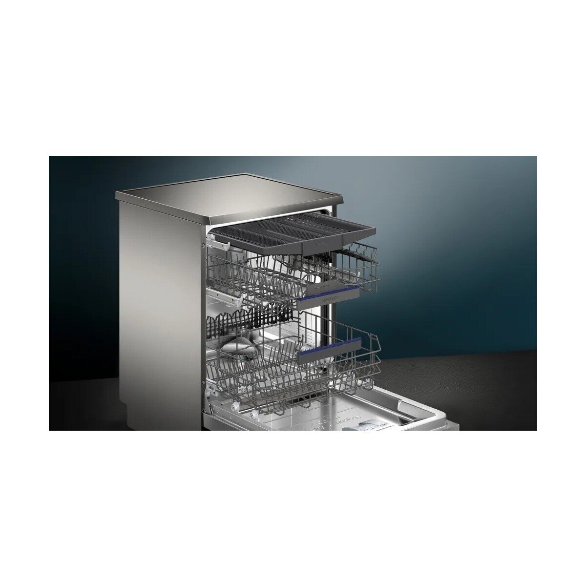 Máquina de Lavar Loiça Siemens iQ500 SN25ZI08CE 3º Cesto, aquaStop Home Connect de 14 Conjuntos e 60 cm - Inox Lacado Aço Inoxidável Anti-Impressões Digitais-5
