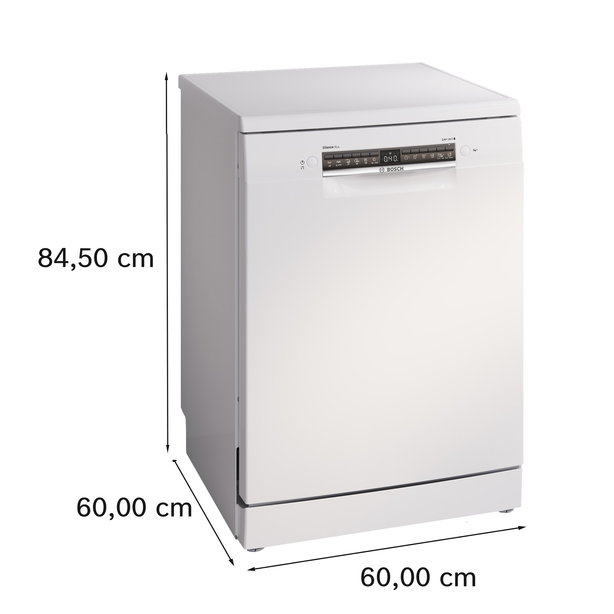Máquina de Lavar Loiça Bosch Serie 4 SMS4ECW28E de 14 Conjuntos, 3º Cesto e de 60 cm - Branco Branco-2