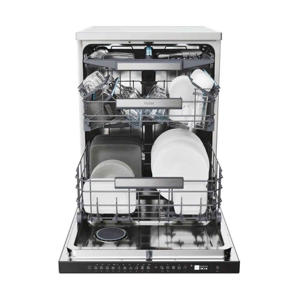 Máquina de Lavar Loiça Haier I-Pro Shine Série 7 XF 4A4M4PDX de 14 Conjuntos, 3º Cesto e de 59,7 cm - Inox 2