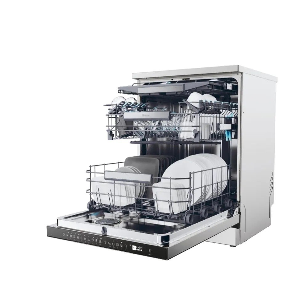 Máquina de Lavar Loiça Haier I-Pro Shine Série 7 XF 4A4M4PDX de 14 Conjuntos, 3º Cesto e de 59,7 cm - Inox 5