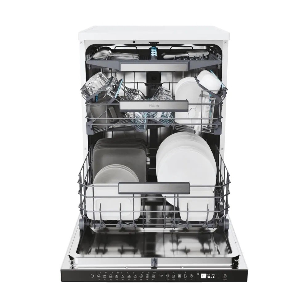 Máquina de Lavar Loiça Haier I-Pro Shine Série 7 XF 4A4M4PW de 14 Conjuntos, 3º Cesto e de 59,7 cm - Branco Branco-3