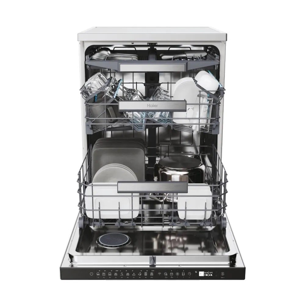 Máquina de Lavar Loiça Haier I-Pro Shine Série 5 XF 6B0M3PDX de 16 Conjuntos, 3º Cesto e de 59,7 cm - Inox Inox-3