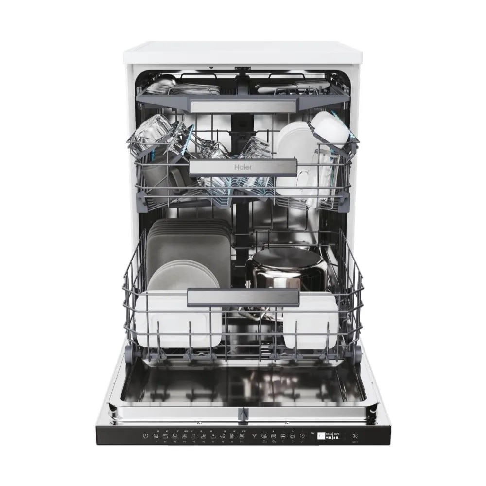 Máquina de Lavar Loiça Haier I-Pro Shine Série 5 XF 6B2M3PW de 16 Conjuntos, 3º Cesto e de 59,7 cm - Branco Branco-3