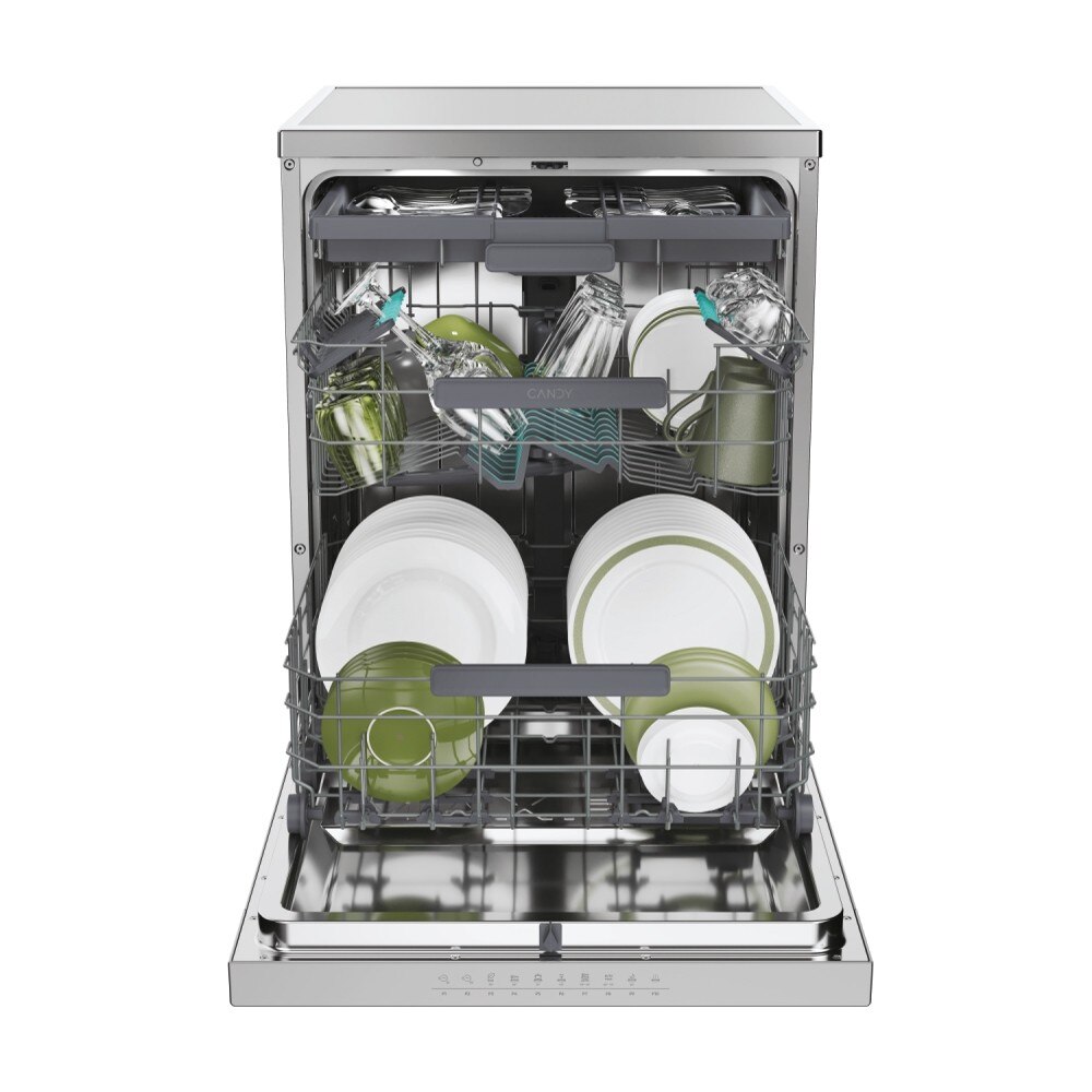 Máquina de Lavar Loiça Candy CNF 4A4S3PSX Rapidó, 3º Cesto, de 14 Conjuntos e de 60 cm - Inox Inox-2