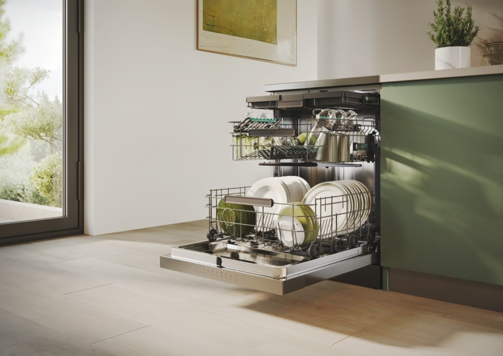 Máquina de Lavar Loiça Candy CNF 4A4S3PSX Rapidó, 3º Cesto, de 14 Conjuntos e de 60 cm - Inox Inox-6