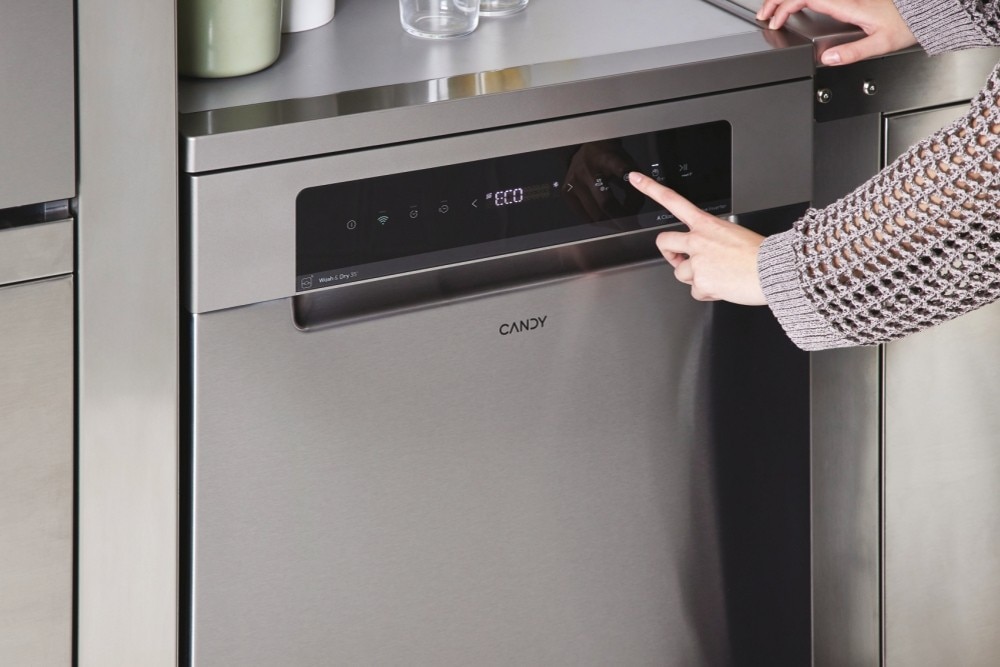 Máquina de Lavar Loiça Candy CNF 4A4S3PSX Rapidó, 3º Cesto, de 14 Conjuntos e de 60 cm - Inox Inox-11