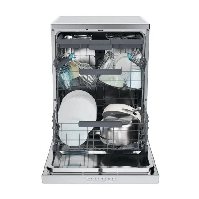 Máquina de Lavar Loiça Candy CF 6B4S1PX Rapidó, (Wi-Fi + BLE), 3º Cesto, de 16 Conjuntos e de 60 cm - Inox Inox-3