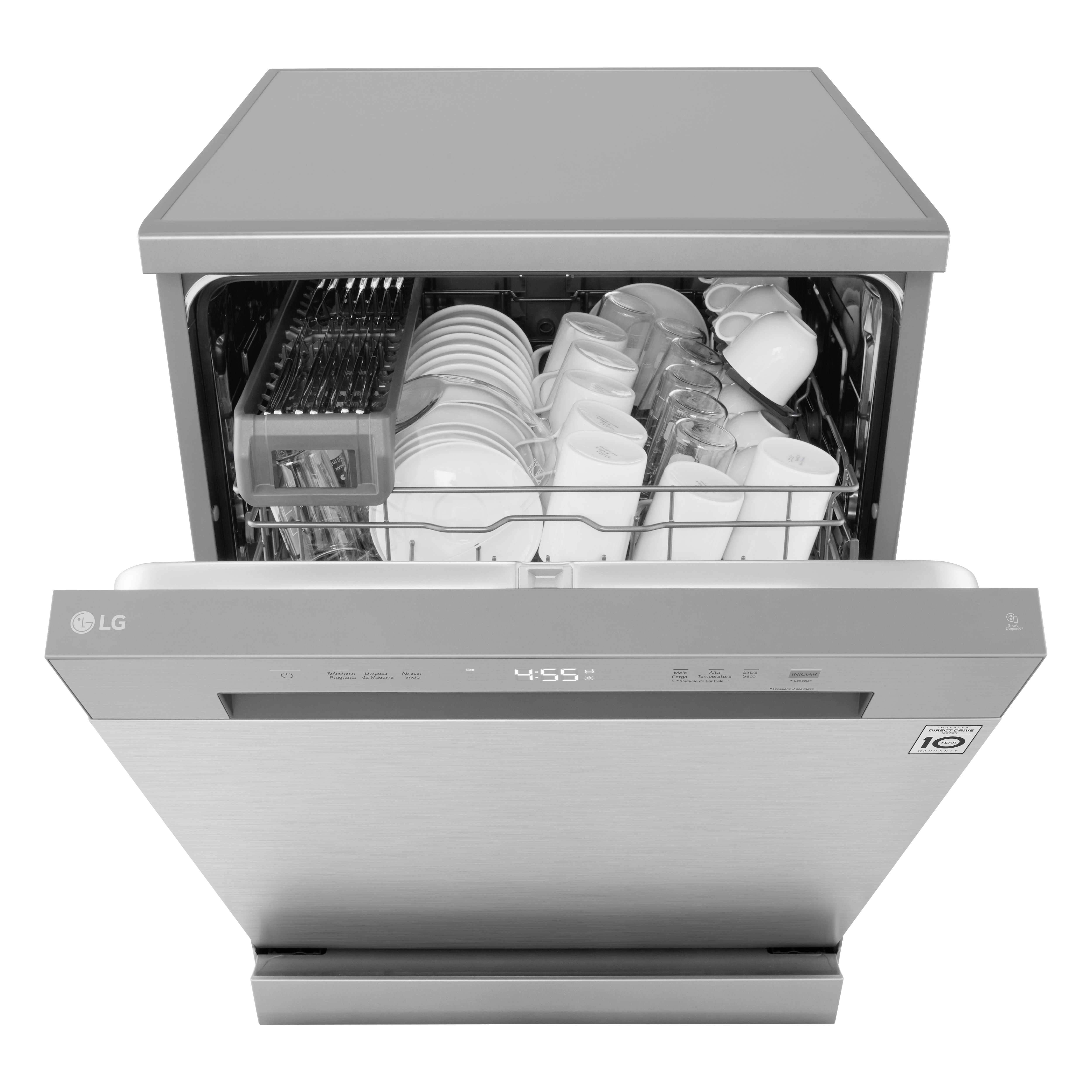 Máquina de Lavar Loiça Lg DF142FV QuadWashTM, de 14 Conjuntos e 60 cm - Inox Inox anti marcas-4