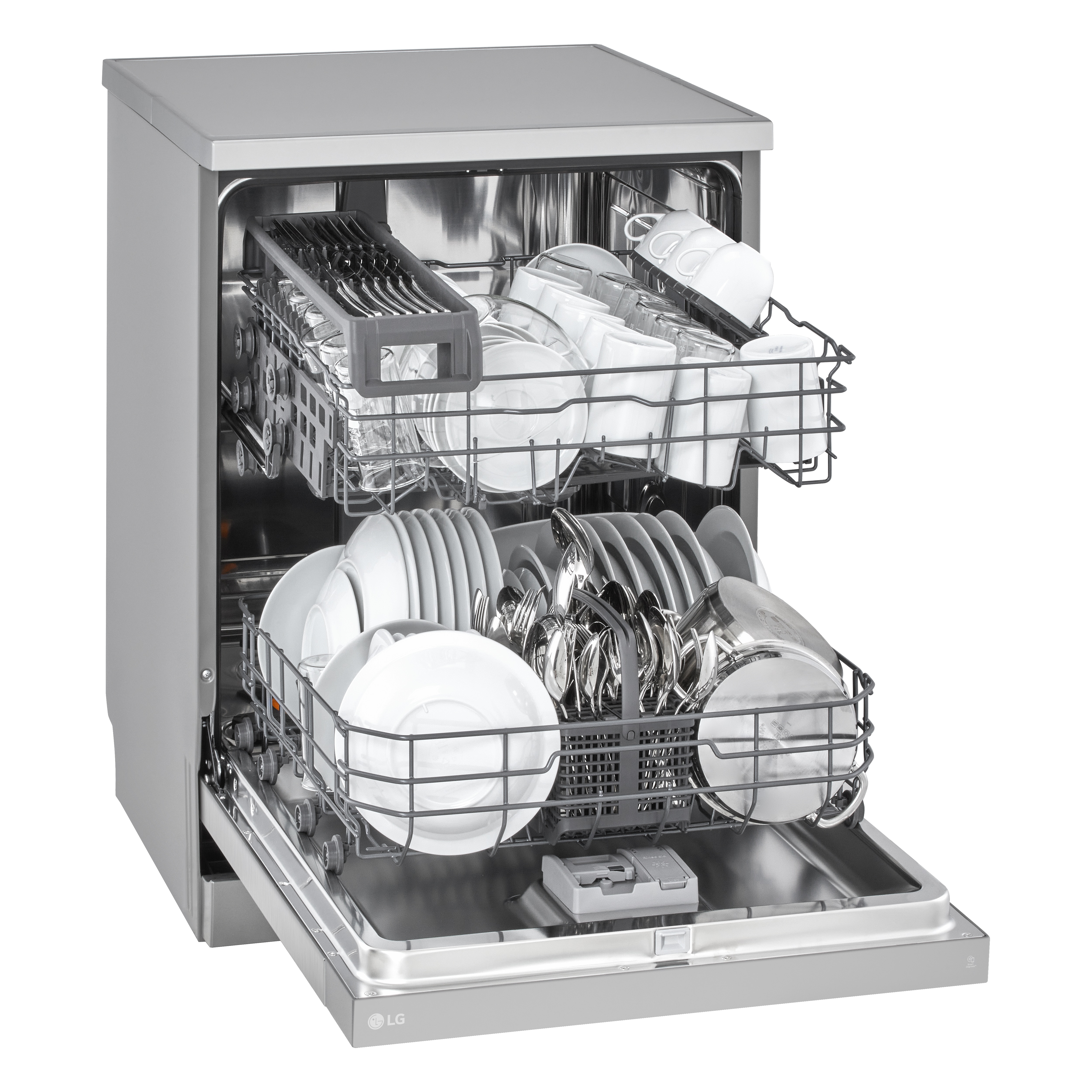 Máquina de Lavar Loiça Lg DF142FV QuadWashTM, de 14 Conjuntos e 60 cm - Inox Inox anti marcas-6